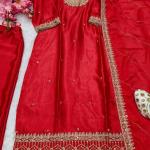 Zeenat Pure Chinon Embroidered Kurti Set with Dupatta