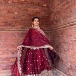 Noor Fendy Silk Designer Anarkali Suit Set