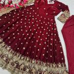 Noor Fendy Silk Designer Anarkali Suit Set