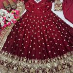 Noor Fendy Silk Designer Anarkali Suit Set