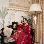 ZilMil Designer Muslin Embroidered Kurti Set with Organza Dupatta