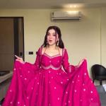 Meher Faux Georgette Sequins Embroidered Anarkali Suit Set