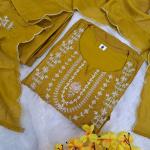 Aarzoo Chanderi Silk Embroidered Anarkali Suit Set