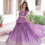 Aarika Gold Crush Designer Embroidered Lehenga Choli Set