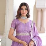 Aarika Gold Crush Designer Embroidered Lehenga Choli Set