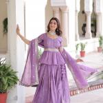 Aarika Gold Crush Designer Embroidered Lehenga Choli Set