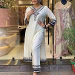 Noir Muslin Digital Print Anarkali Suit Set