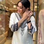 Noir Muslin Digital Print Anarkali Suit Set