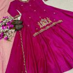 Noor Natural Crepe Silk Embroidered Top Lehenga Set