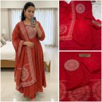 Ranja Printed Rayon Cotton Kurti Pant Set with Dupatta