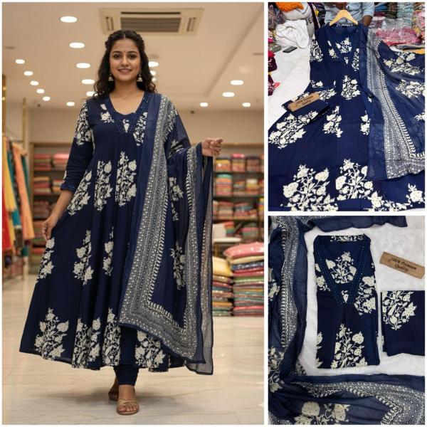 Urban Printed Rayon Cotton Kurti Pant Set with Dupatta