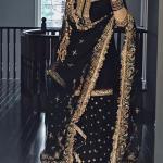 Noor Malay Silk Embroidered Top with Dhoti Skirt & Dupatta