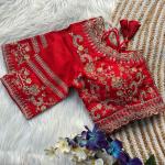 Rani Cutwork Gold Zari Embroidered Milan Silk Bridal Blouse