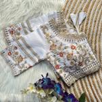 Rani Cutwork Gold Zari Embroidered Milan Silk Bridal Blouse