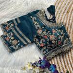 Rani Cutwork Gold Zari Embroidered Milan Silk Bridal Blouse