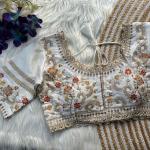 Rani Cutwork Gold Zari Embroidered Milan Silk Bridal Blouse