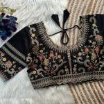 Rani Cutwork Gold Zari Embroidered Milan Silk Bridal Blouse