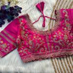 Rani Cutwork Gold Zari Embroidered Milan Silk Bridal Blouse