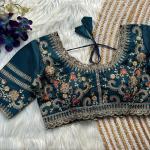 Rani Cutwork Gold Zari Embroidered Milan Silk Bridal Blouse