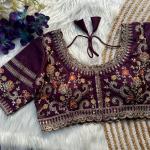 Rani Cutwork Gold Zari Embroidered Milan Silk Bridal Blouse