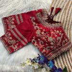 Rani Cutwork Gold Zari Embroidered Milan Silk Bridal Blouse