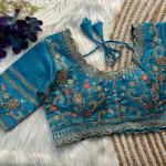 Rani Cutwork Gold Zari Embroidered Milan Silk Bridal Blouse