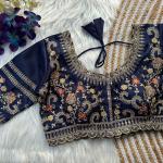 Rani Cutwork Gold Zari Embroidered Milan Silk Bridal Blouse