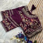 Rani Cutwork Gold Zari Embroidered Milan Silk Bridal Blouse