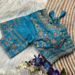 Rani Cutwork Gold Zari Embroidered Milan Silk Bridal Blouse