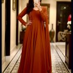 Aira Faux Georgette Pintuck Designer Gown