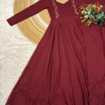 Aira Faux Georgette Pintuck Designer Gown