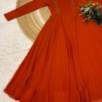 Aira Faux Georgette Pintuck Designer Gown