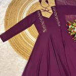 Aira Faux Georgette Pintuck Designer Gown