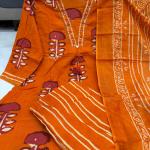 Aarohi Pure Cotton 60x60 Handwork Kurti Pant Set with Dupatta & Bracelet