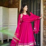 Faux Georgette Gota Patti Kurti Palazzo Set with Dupatta