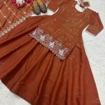 Zehra Simmer Silk Embroidered Top Lehenga Set