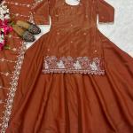 Zehra Simmer Silk Embroidered Top Lehenga Set