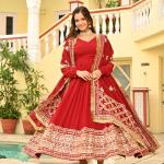 Aafreen Faux Blooming Embroidered Gown with Dupatta