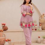 Mul Chanderi Embroidered Co-Ord Set with Bracelet