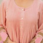 Mul Chanderi Embroidered Co-Ord Set with Bracelet