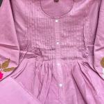 Mul Chanderi Embroidered Co-Ord Set with Bracelet