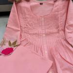 Mul Chanderi Embroidered Co-Ord Set with Bracelet