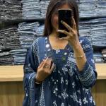 Cotton Floral Printed Kurti Pant Set with Dupatta