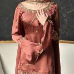 Crepe Silk Embroidered Sharara Set with Dupatta