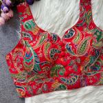 Elegant Crepe Sleeveless Blouse – Padded Back Open Designer (Noodle Strap)