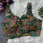 Elegant Crepe Sleeveless Blouse – Padded Back Open Designer (Noodle Strap)