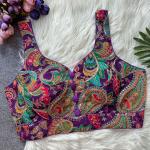 Elegant Crepe Sleeveless Blouse – Padded Back Open Designer (Noodle Strap)