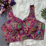 Elegant Crepe Sleeveless Blouse – Padded Back Open Designer (Noodle Strap)