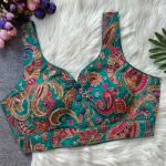 Elegant Crepe Sleeveless Blouse – Padded Back Open Designer (Noodle Strap)