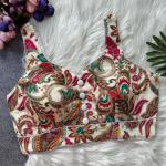 Elegant Crepe Sleeveless Blouse – Padded Back Open Designer (Noodle Strap)